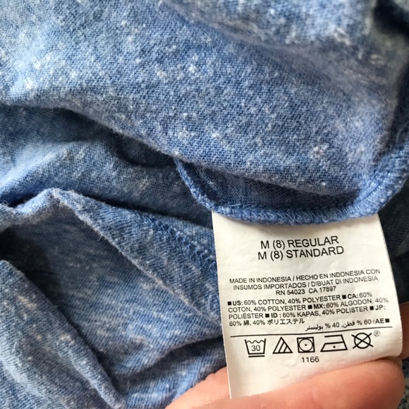 Old Navy long sleeve blue flecked relaxed Tee in Girls Size 8 (Big Kids) - Picture 12 of 14